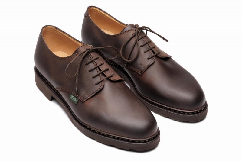 Paraboot Arles Men's Derby Shoes Dark Brown | VOM9745DY