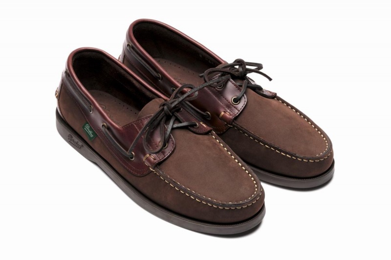 Paraboot Barth Men's Boat Shoes Dark Brown | PNT1385WH