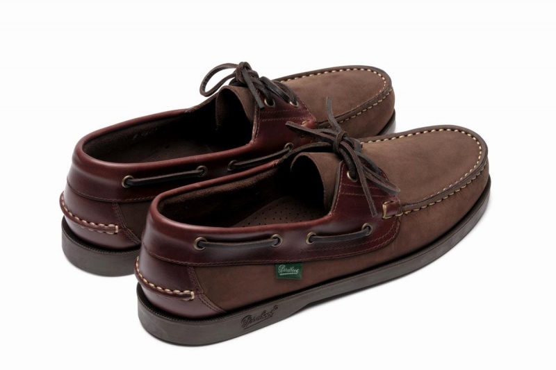 Paraboot Barth Men's Boat Shoes Dark Brown | PNT1385WH