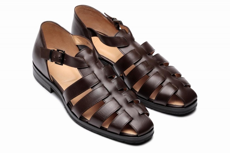 Paraboot Ferret Men's Sandals Dark Brown | DQA6728GO