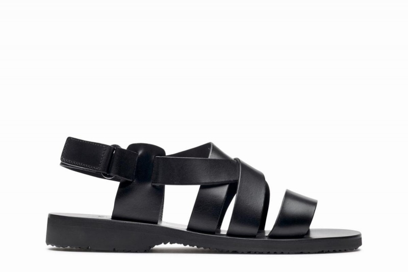 Paraboot Noumea Men\'s Sandals Black | WKQ2285NR