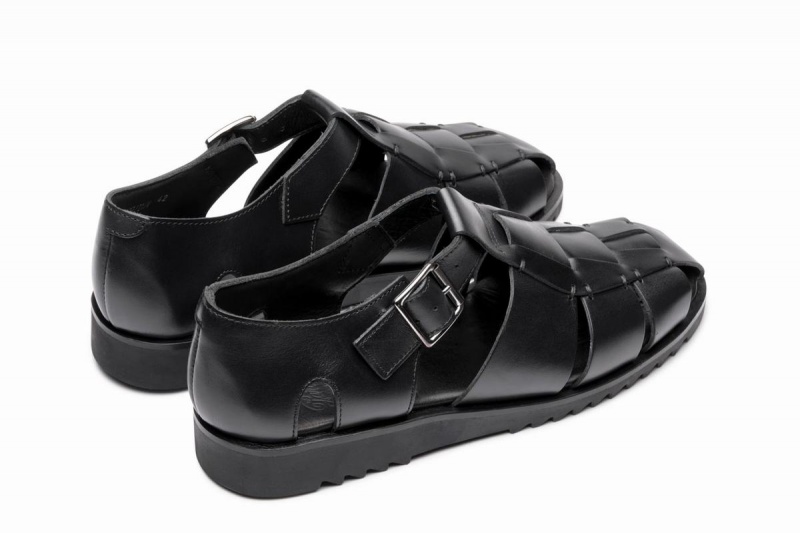 Paraboot Pacific Men's Sandals Black | BLO9665MD